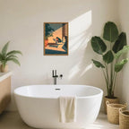 Funny Frog Bathroom Wall Art, Cute Japanese Frog in Toilet Wall Decor, - Image 6