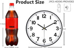 Black Wall Clock, 8 Inch Wall Clocks Battery Operated, Round Modern Non Ticking - Image 3