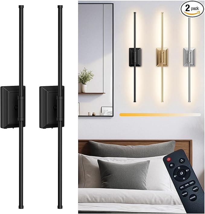 Battery Operated Wireless Wall Sconce by Unknown