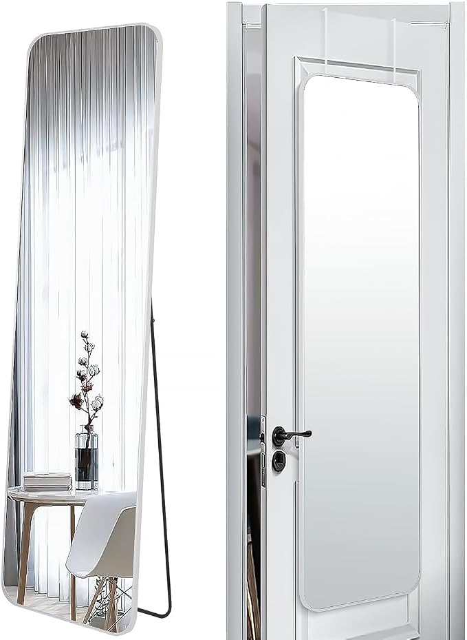 SCWF-GZ 57x16 Door Hanging Full Length Mirror, Floor Stand Wall Mounted Metal by SCWF-GZ