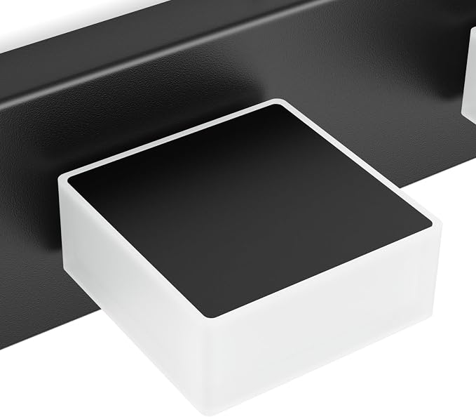 Ralbay Black Bathroom Vanity Lights 24inch Metal Acrylic LED Modern Bathroom - Image 8