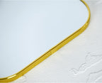 Gold Rectangular Wall Mirror, 15.6x9.2 Inch Modern Decorative Wall Mirror - Image 6
