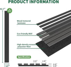 Wood Slat Acoustic Panels, 4 Pack 94" x 8"/ 240 x20cm Wood Wall Panels - Image 3