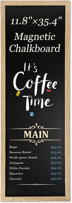 Magnetic Chalkboard for Wall, Long Chalk Board, Wall Hanging Menu for Restaurant by TORASO