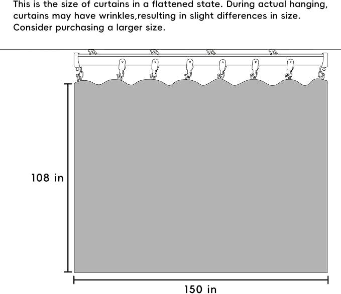 Hoeflife Room Divider Curtains Blackout Floor to Ceiling Curtain - Image 7