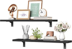 HOOBRO Floating Shelves for Wall, 23.6" Wall Mounted Shelves Set of 2, Hanging - Image 8