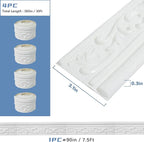 360" x 3.1" Peel Stick Foam Molding Trim Self Adhesive, Crown Molding Wallpaper - Image 2