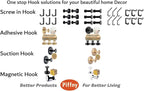 Piffny Robe & Towel Hook, 6 Pack Heavy Duty Stainless Steel Outdoor Wall Hooks - Image 6