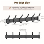 GWAAZXGZ Black Coat Rack Wall Mount - Image 6