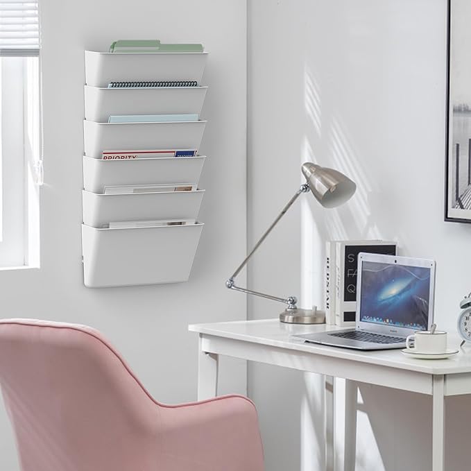 Gawerk Clear Acrylic Single Pocket, Plastic Hanging Wall Mount File Holder - Image 7