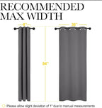 NICETOWN Noise Reducing Blackout Curtains 84" Long - Image 7