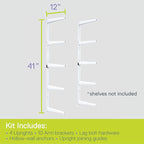 Delta Minimalistic White Shelf Brackets Cycle, Holds Up to 800 lbs, Modern - Image 3