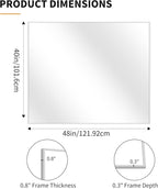 KOCUUY Silver Framed Mirror, HD Tempered Glass, Anti-Rust Brushed Silver Frame - Image 10