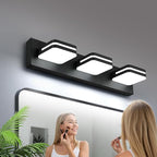 360° Rotate LED Bathroom Vanity Light Fixtures, 1300LM Acrylic Matte Black by Torondo