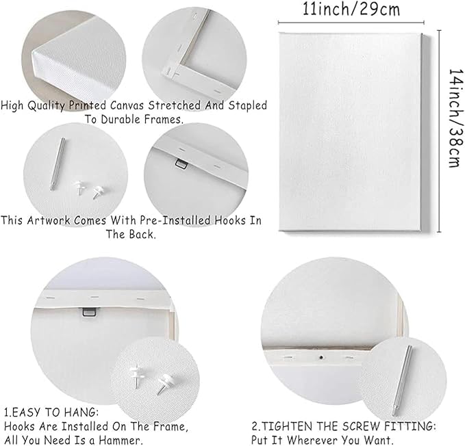 HIWX Christian Scripture Wall Decor, Numbers 6:24-26 Bible Verse Framed Canvas - Image 7
