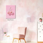 Funky Pink Cherry Poster Retro Disco Ball Canvas Wall Art 24X36 inch Framed - Image 6