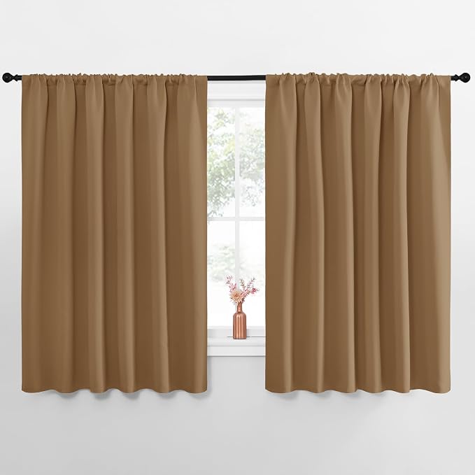 NICETOWN Blackout Curtains for Bedroom, 1 Pair, 62 by 63-inch, Window Treatment by NICETOWN