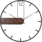 Cuspin 30 Inch Large Wall Clock, Modern Wood Metal Frame Silent Non Ticking - Image 7