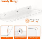 Lifewit Floating Shelves for Bathroom, Acrylic Wall Organizer for Perfume - Image 2
