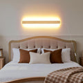 Modern Plug in Wall Sconces, 23.6 inch Faux Wood Texture Finish LED Long Wall by KELUOLY