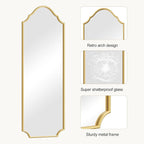 WallBeyond Arched Full Length Mirror Wall Mounted, Living Room, Hanging or - Image 5