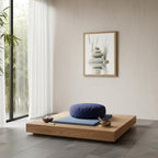 Wooden Frame Zen Stone Canvas Wall Art, Stacked Stones in Water Poster Print. - Image 8