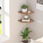 JJL Corner Wall Shelf, 10.4 Inch Wooden Corner Shelves, Wall Mount Corner - Image 2