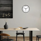 XNM Decorative Wall Clocks Battery Operated 14 Inch White Classic Wall Clock - Image 4