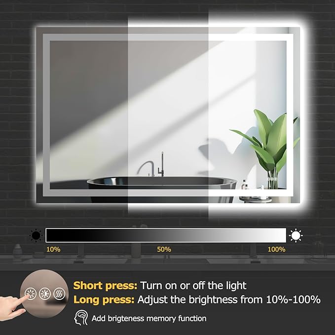 Hivone 60X40 LED Bathroom Mirror - Image 7