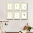 KBKBART Mint Green Floral Wall Art Set of 6 Unframed, Minimalist Abstract - Image 4