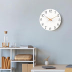 Mosewa Wall Clock White Silent Non Ticking Battery Operated Simple Minimalist - Image 7