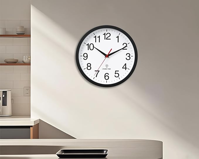 Rohioue Atomic Wall Clock, Modern 10 Inch Battery Operated Wall Clocks - Image 6