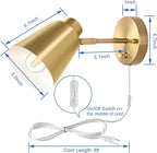 VATONI Dimmable Wall Sconce, Plug in Wall Sconce Adjustable Angle Wall Lights - Image 5