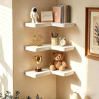 Floating Corner Shelves, Wall Shelf Set of 3, Shelves - Image 8