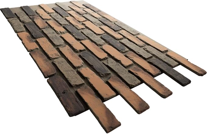 EverStone Aged Brick Faux Brick Panel, 46 7/8"W x 27"H x 1 1/4"D, Alamo Color - Image 6