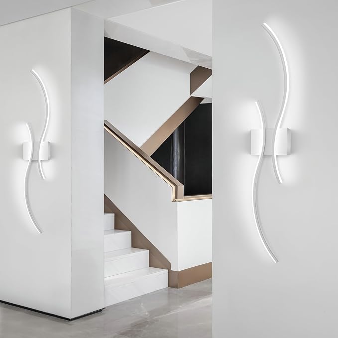 CANEOE Modern Wall Sconce, 39inch Wave Design Indoor Wall Lamp - Image 7