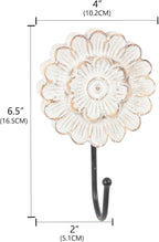 dwellington Distress Wood Flower Coat Hooks - Image 3