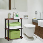 Furinno TURN-N-TUBE Storage Shelves, 3-Tier Book Shelf, Corner Shelf, Toolless - Image 2