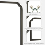 WallBeyond Wooden Framed Wall Mirror, Natural Wood Bathroom Vanity Mirror - Image 4