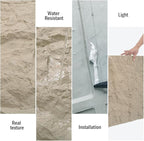 4-Pack 3D PU Stone Wall Panels for Interior Decor | Faux Stone Accent Tiles - Image 5