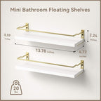 RICHER HOUSE Bathroom Shelves, Small Floating Wall Shelf - Image 3