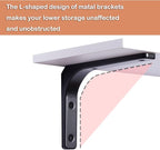 DINZI LVJ Long Wall Shelves, 39.4Inch Wall Mounted Shelves Set of 2, Extra - Image 8
