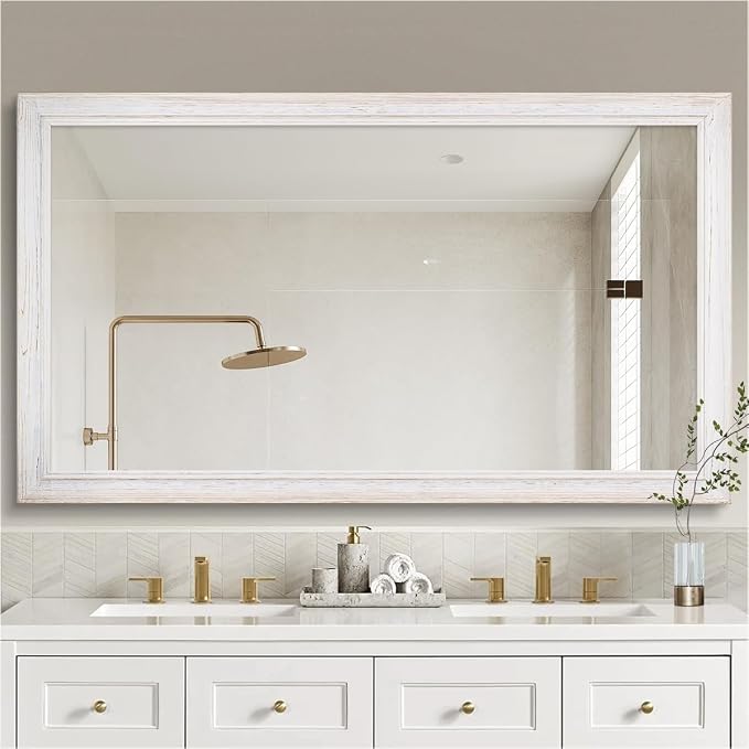 36 x 48 Rustic Wooden Framed Wall Mirror by nolsia
