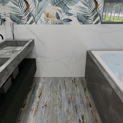 Wood Grain Peel and Stick Floor Tiles – 11.8” Width, Full Roll Length of 394" – - Image 7