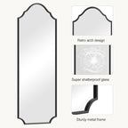 WallBeyond Arched Full Length Mirror Wall Mounted, Living Room, Hanging or - Image 5