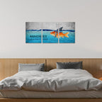 KAWAHONE 3 Panels Modern Framed Inspirational Quote Canvas Wall Art-Mindset is - Image 6