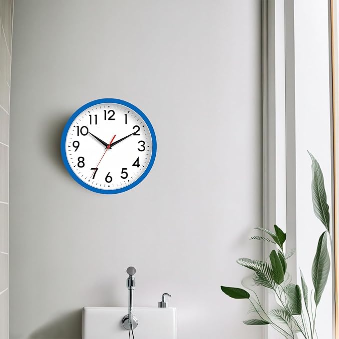 DAXSMY Wall Clock Small Analog 8 Inch Silent Non Ticking Battery Operated - Image 5