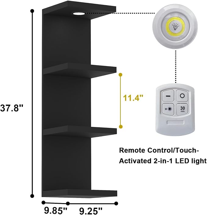 LitaEther Versatile 4 Tier Wall Shelf Unit, Display Floating Shelf - Image 3
