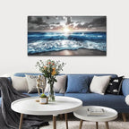 hyidecorart Canvas Wall Decor For Office Large Wall Art For Living Room Blue - Image 4