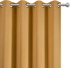 LEMOMO Blackout Curtains 66 x 54 Inch Long Mustard Yellow Curtains Set of 2 - Image 6